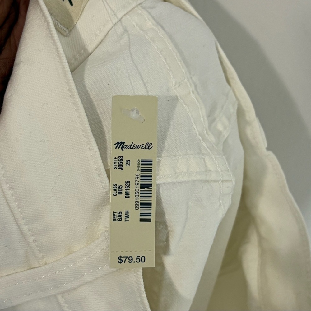 Madewell White Denim Button-Front Mini Skirt | Size 2 - Picture 7 of 10